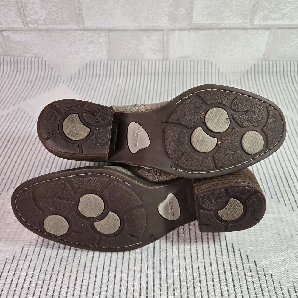 Born Leather Booties Brown/tan Sling Back Ankle Size 8.5 - Picture 10 of 12